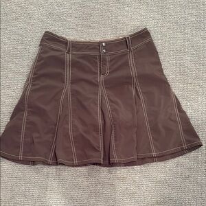 Athleta Brown A-Line Mini Skirt Casual Cargo (skort)